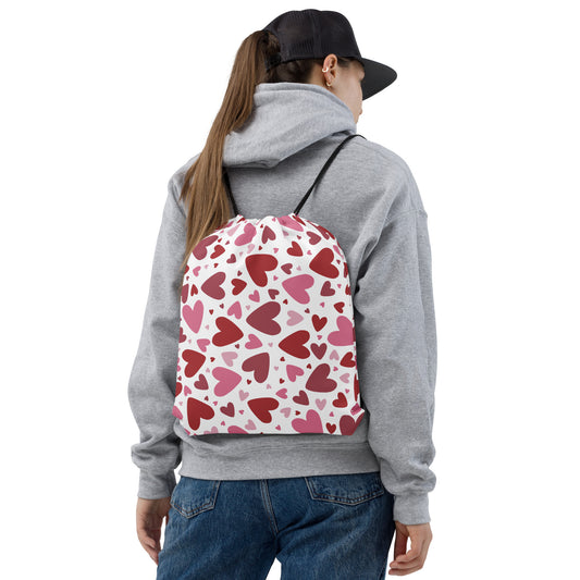 Heart Drawstring bag