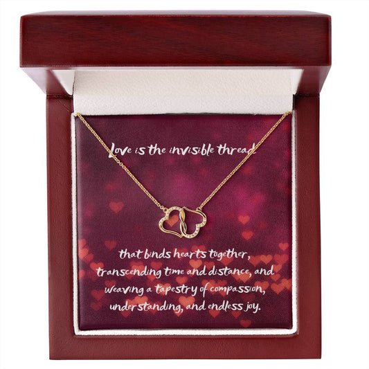 Best gift to your love, A stunning, infinitely connected pair of 10K solid yellow gold hearts that perfectly symbolizes your Everlasting Love.