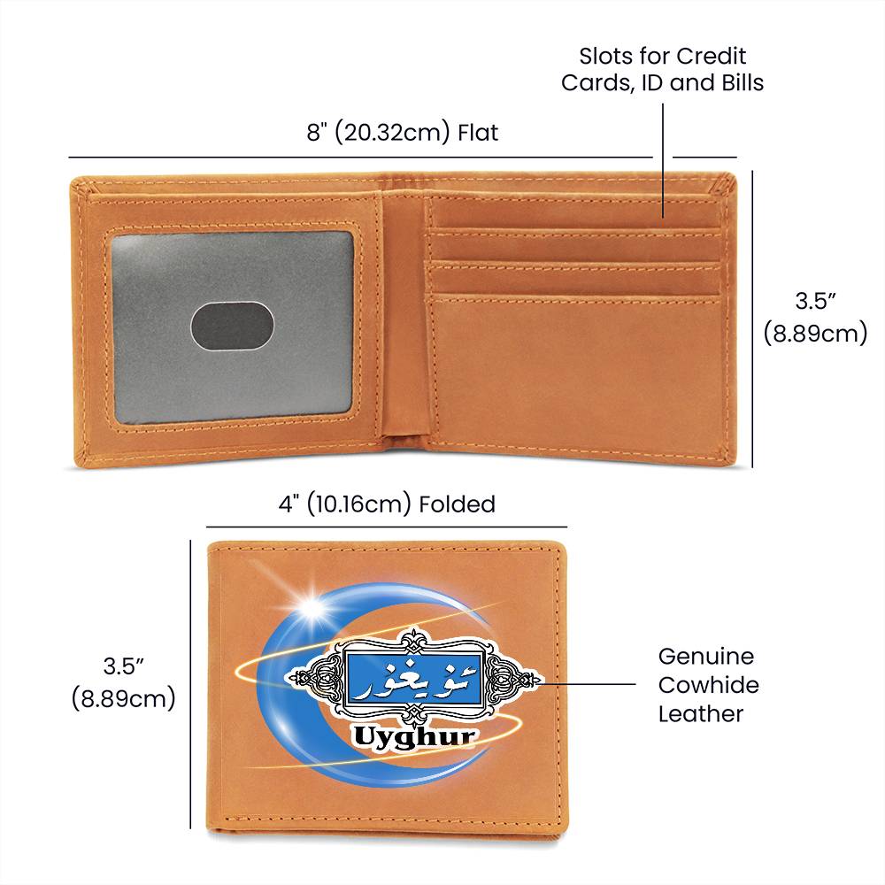 Proud Uyghur - Graphic Leather Wallet (Blue moon)