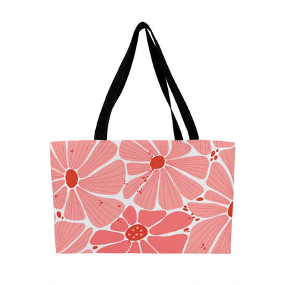 Pink Flower Weekender Tote Bag