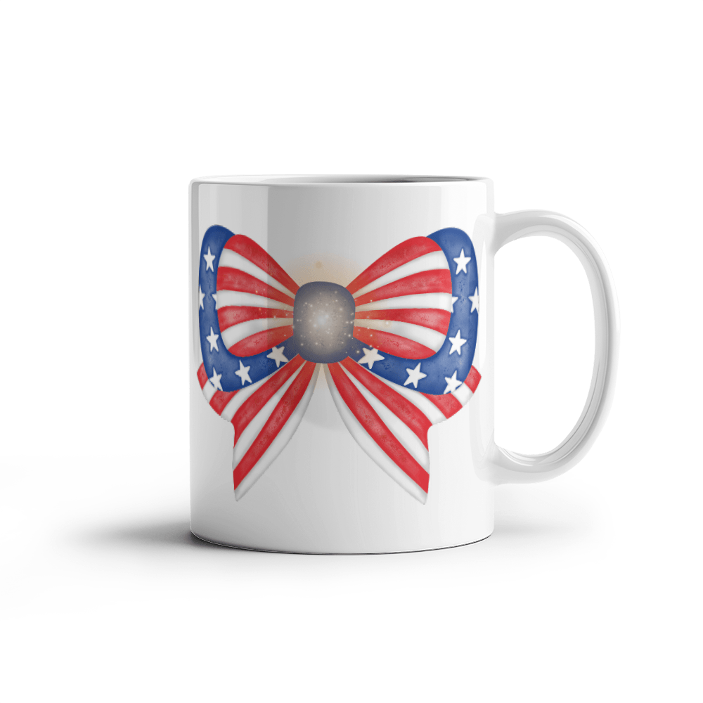 The USA Bow - White Ceramic Mug