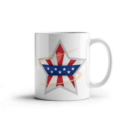 The USA star - White Ceramic Mug