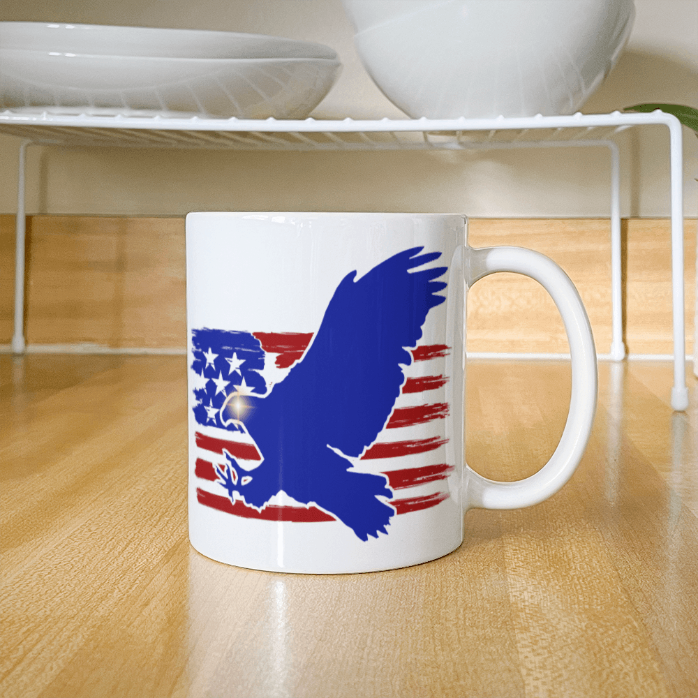 The USA eagle - White Ceramic Mug