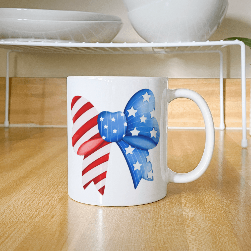 The USA Bow - White Ceramic Mug