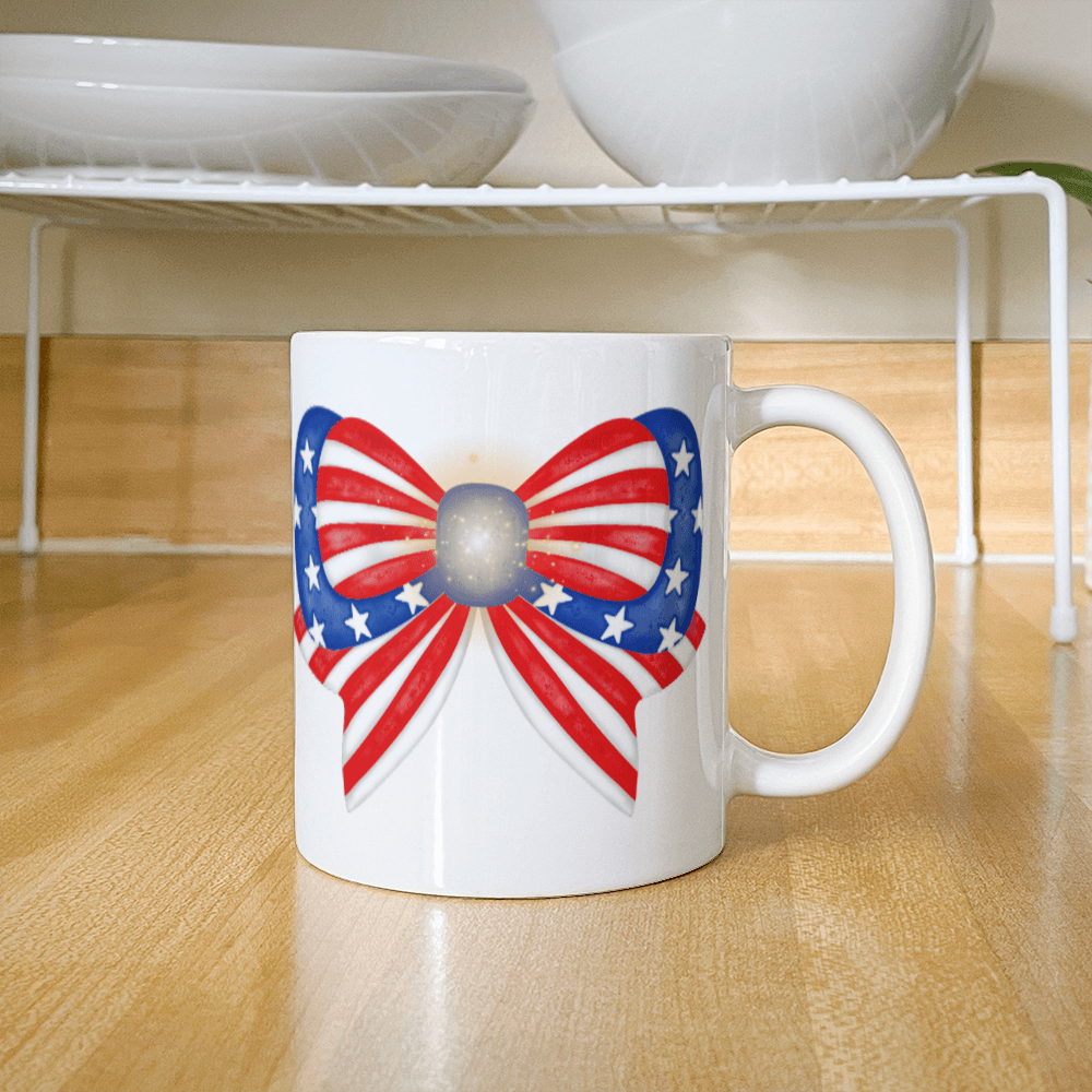 The USA Bow - White Ceramic Mug