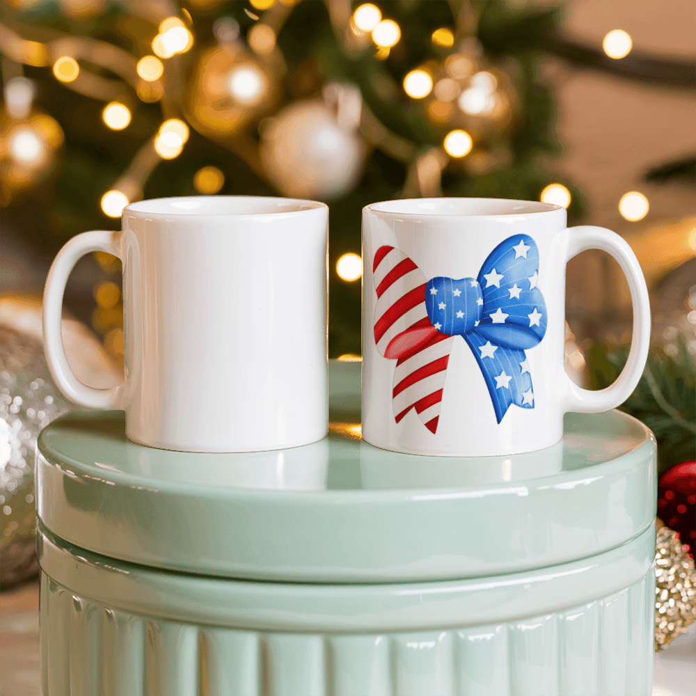 The USA Bow - White Ceramic Mug