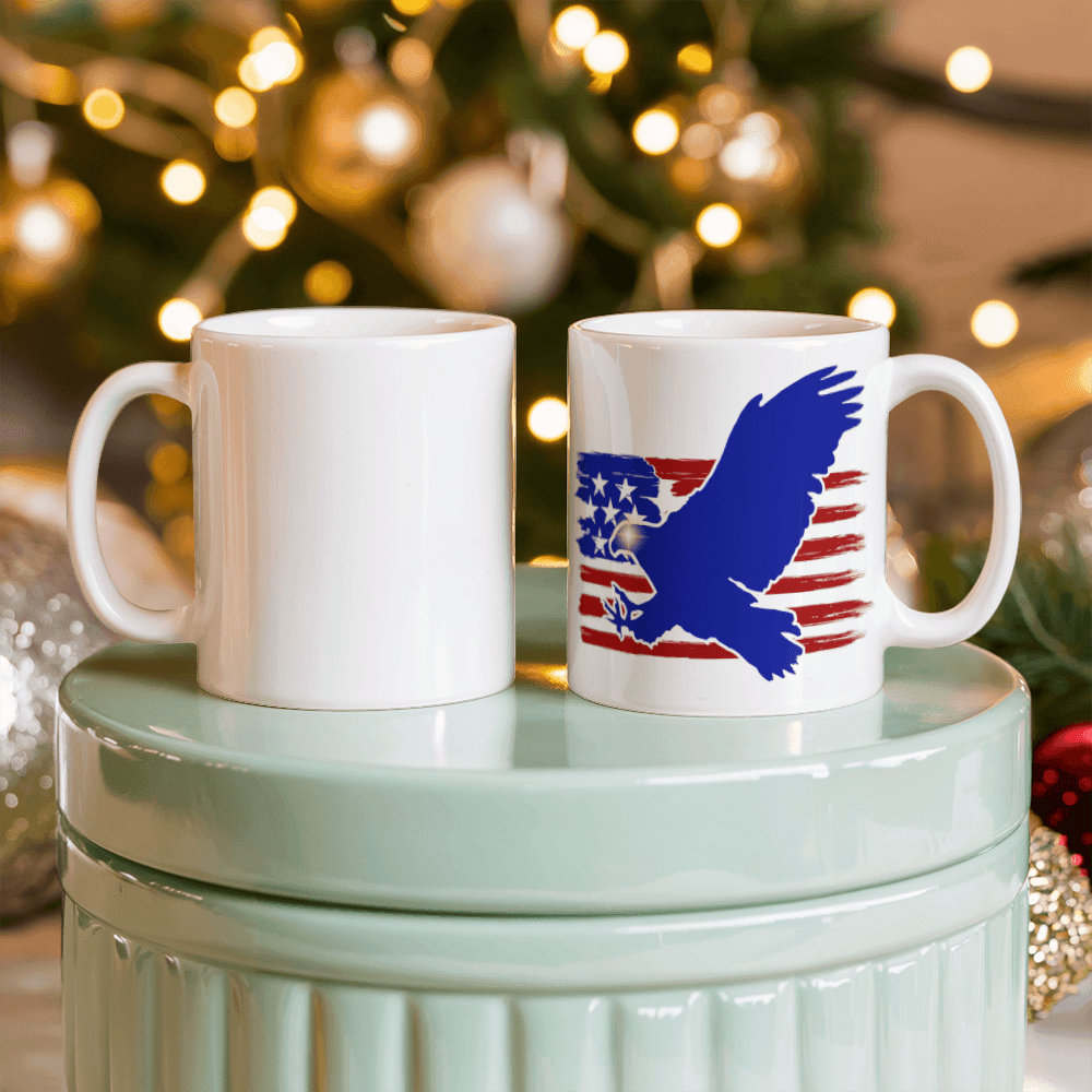 The USA eagle - White Ceramic Mug