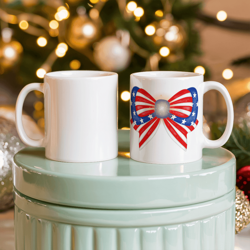 The USA Bow - White Ceramic Mug