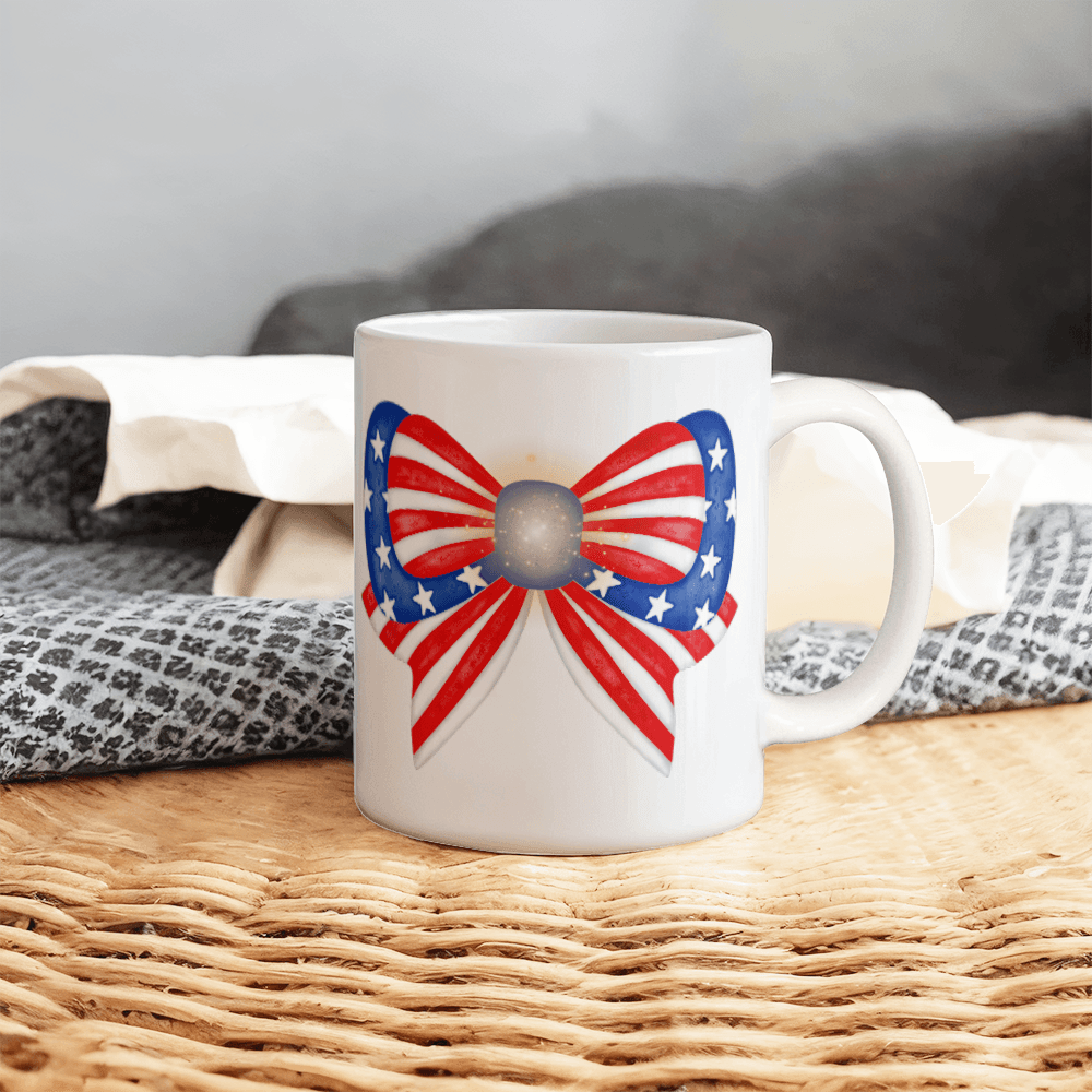 The USA Bow - White Ceramic Mug