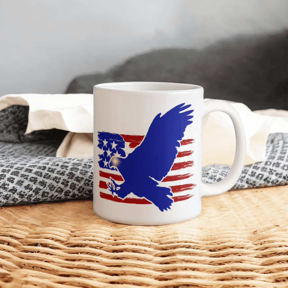 The USA eagle - White Ceramic Mug