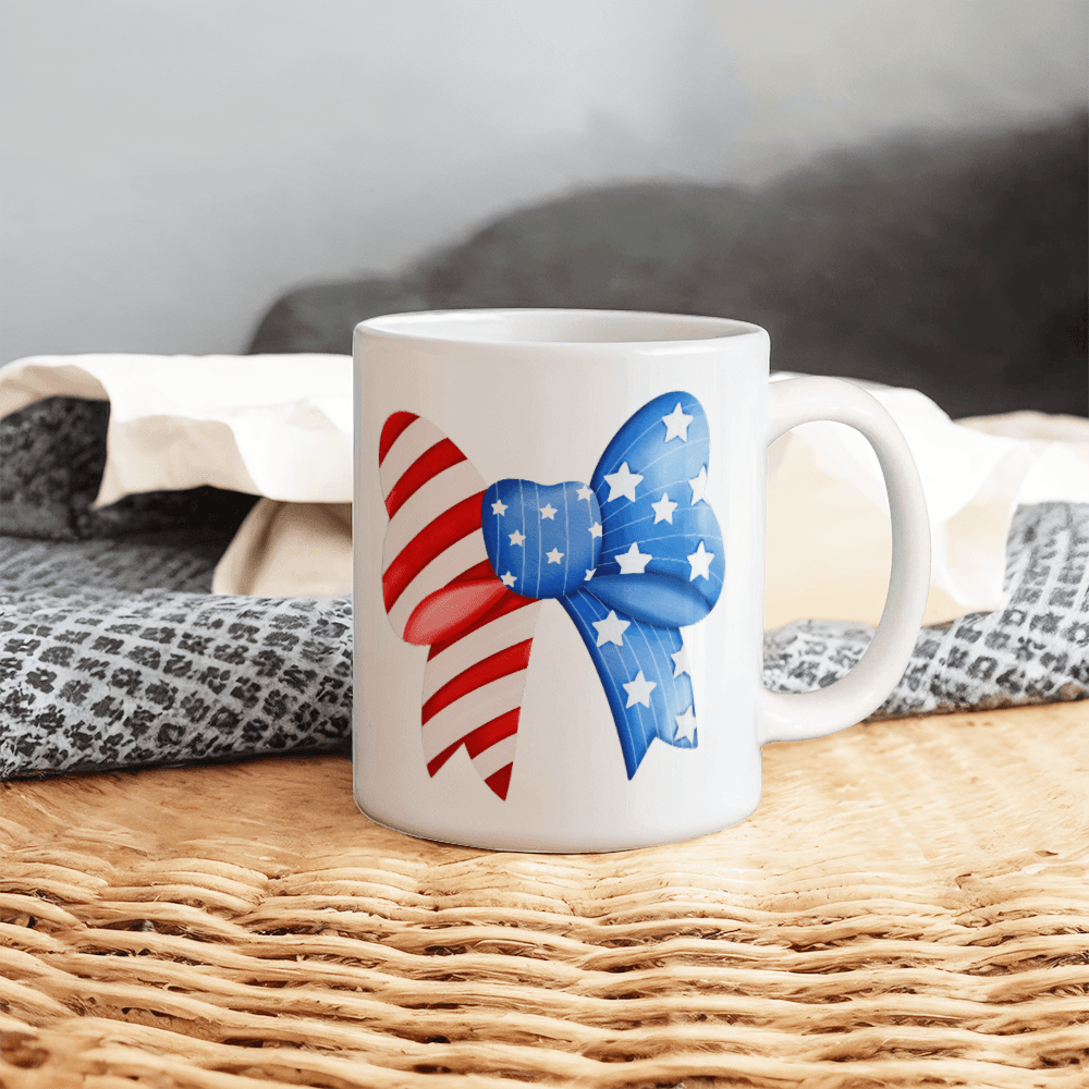 The USA Bow - White Ceramic Mug