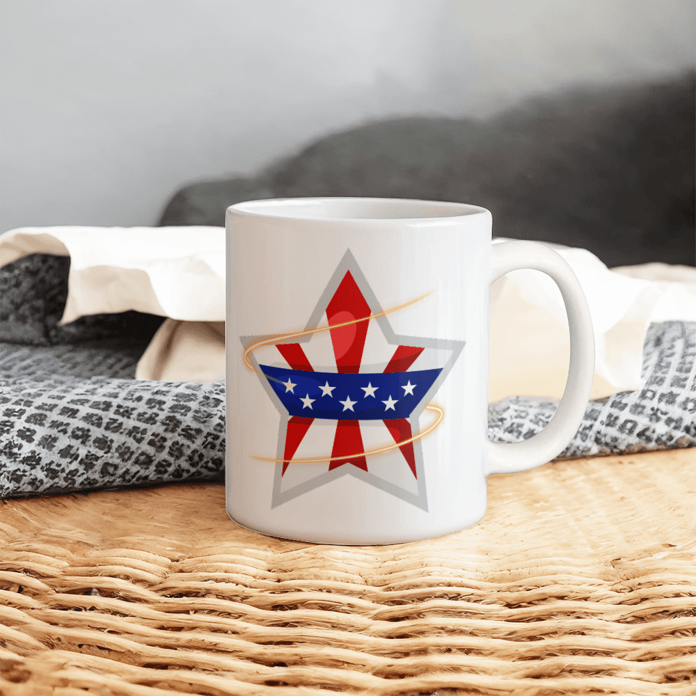 The USA star - White Ceramic Mug