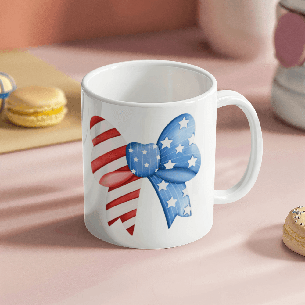 The USA Bow - White Ceramic Mug