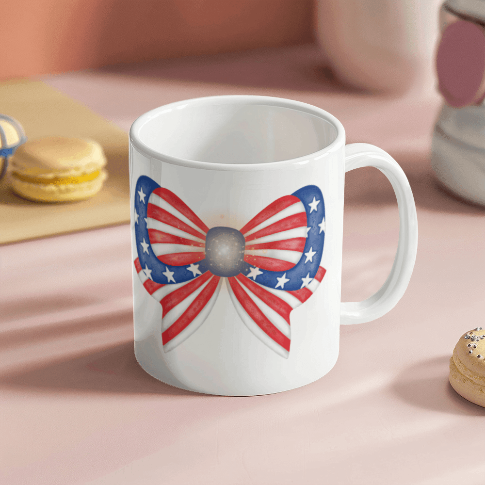 The USA Bow - White Ceramic Mug