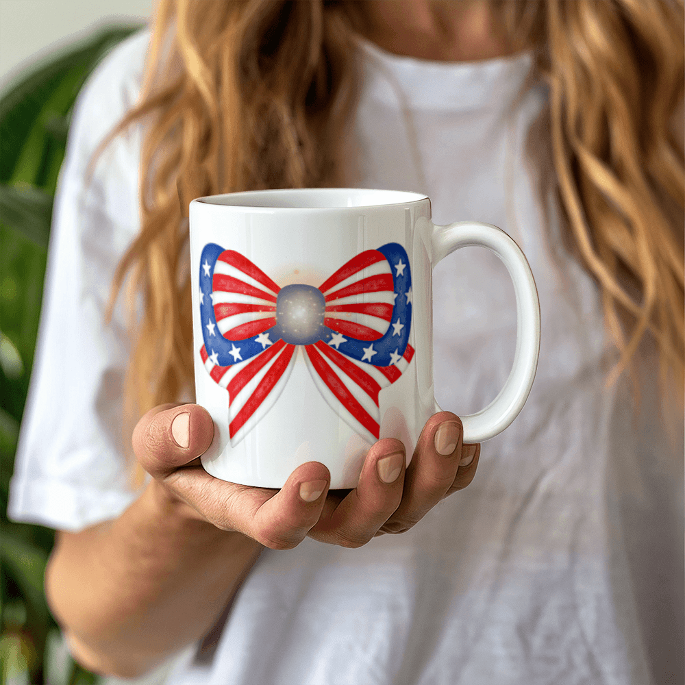 The USA Bow - White Ceramic Mug