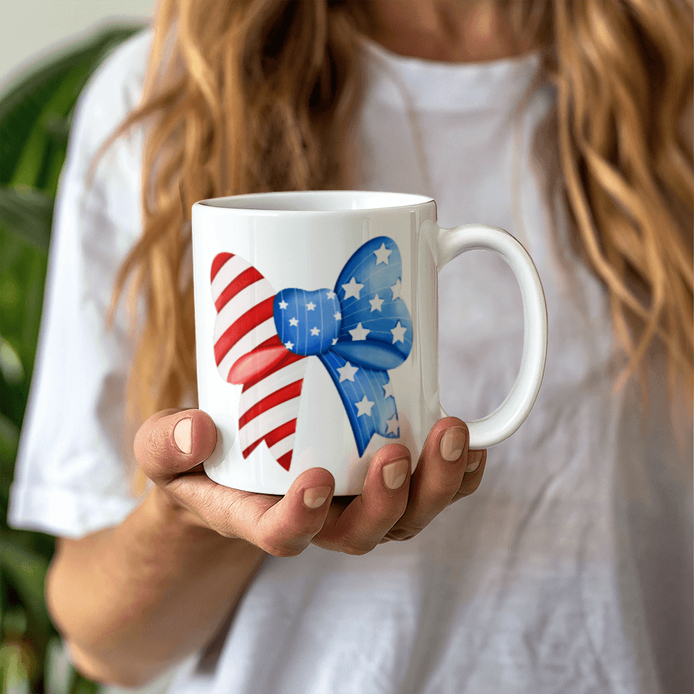 The USA Bow - White Ceramic Mug