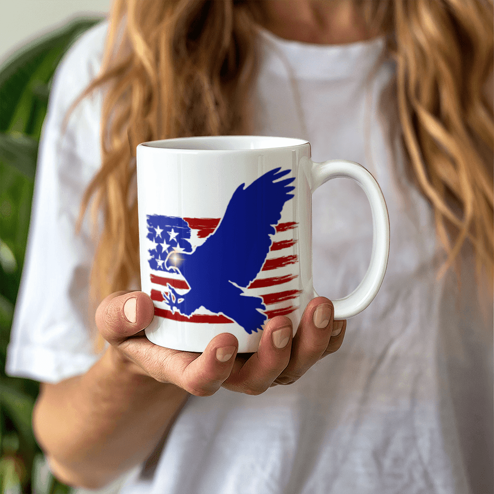 The USA eagle - White Ceramic Mug