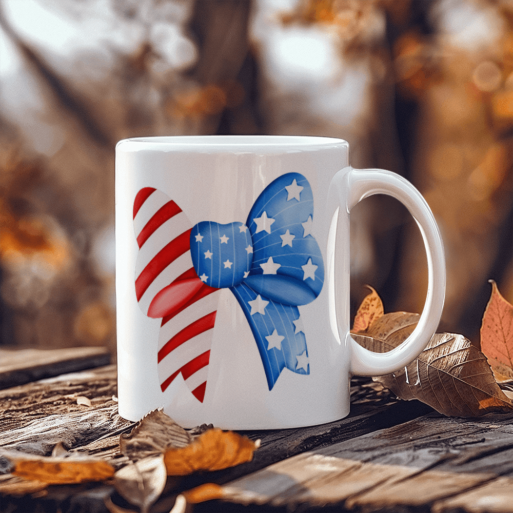 The USA Bow - White Ceramic Mug