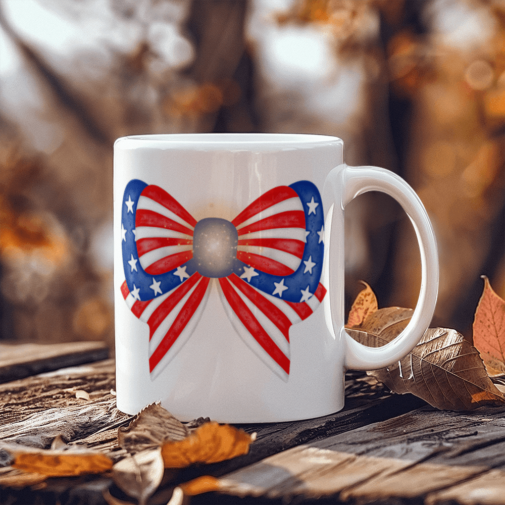 The USA Bow - White Ceramic Mug