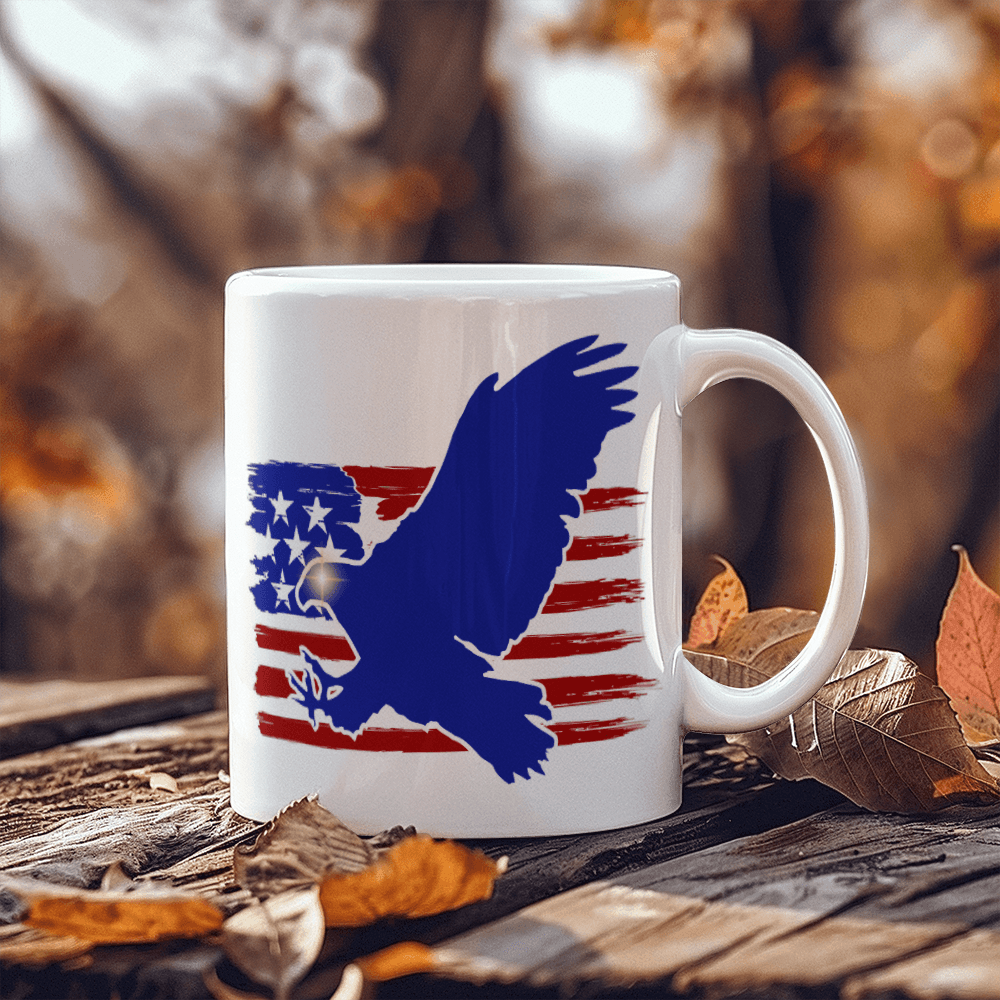 The USA eagle - White Ceramic Mug