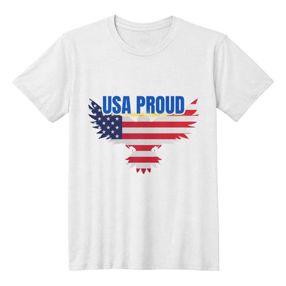 USA Proud Bella + Canvas 3001 Unisex T-Shirt Front Print 9