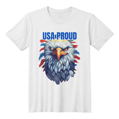 USA Proud Bella + Canvas 3001 Unisex T-Shirt Front Print 7