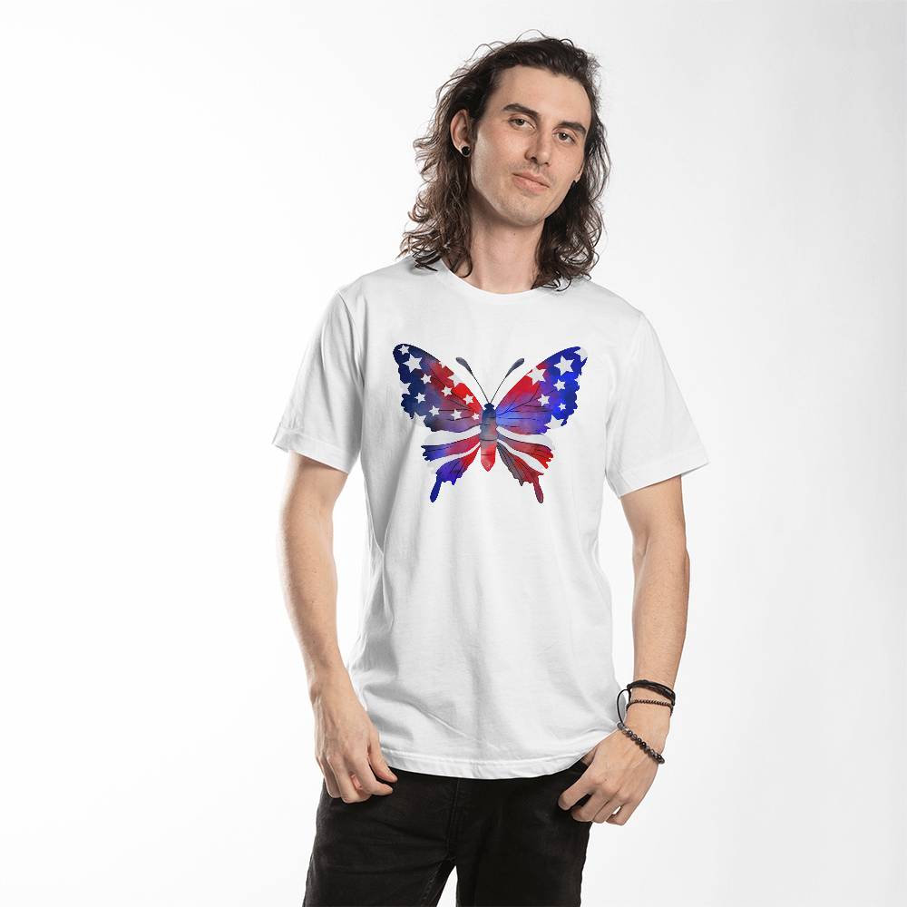 USA Proud - Bella + Canvas 3001 Unisex T-Shirt Front Print 14