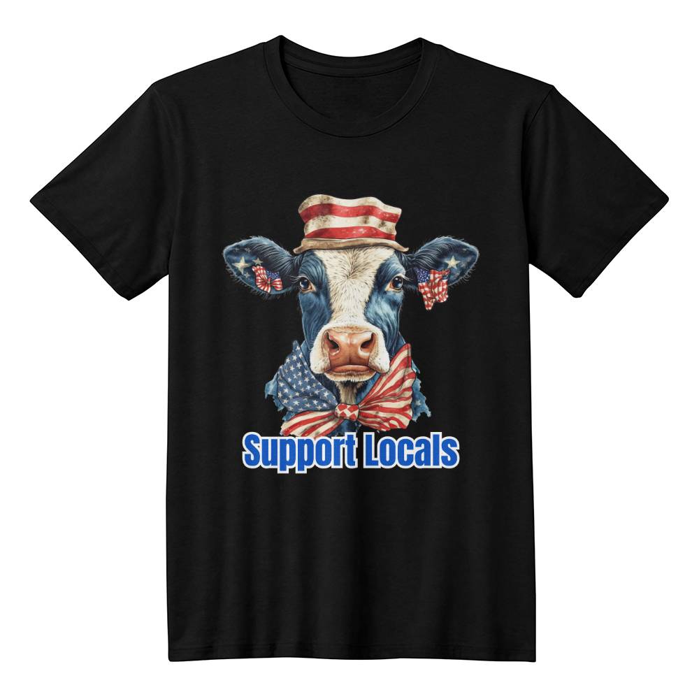 Support Locals - Bella + Canvas 3001 Unisex T-Shirt Front Print 13