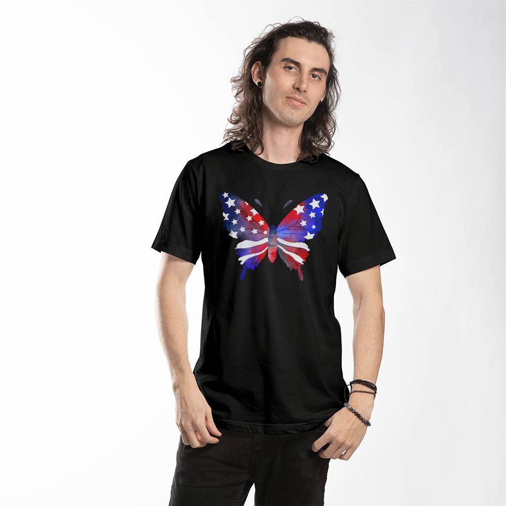 USA Proud - Bella + Canvas 3001 Unisex T-Shirt Front Print 14