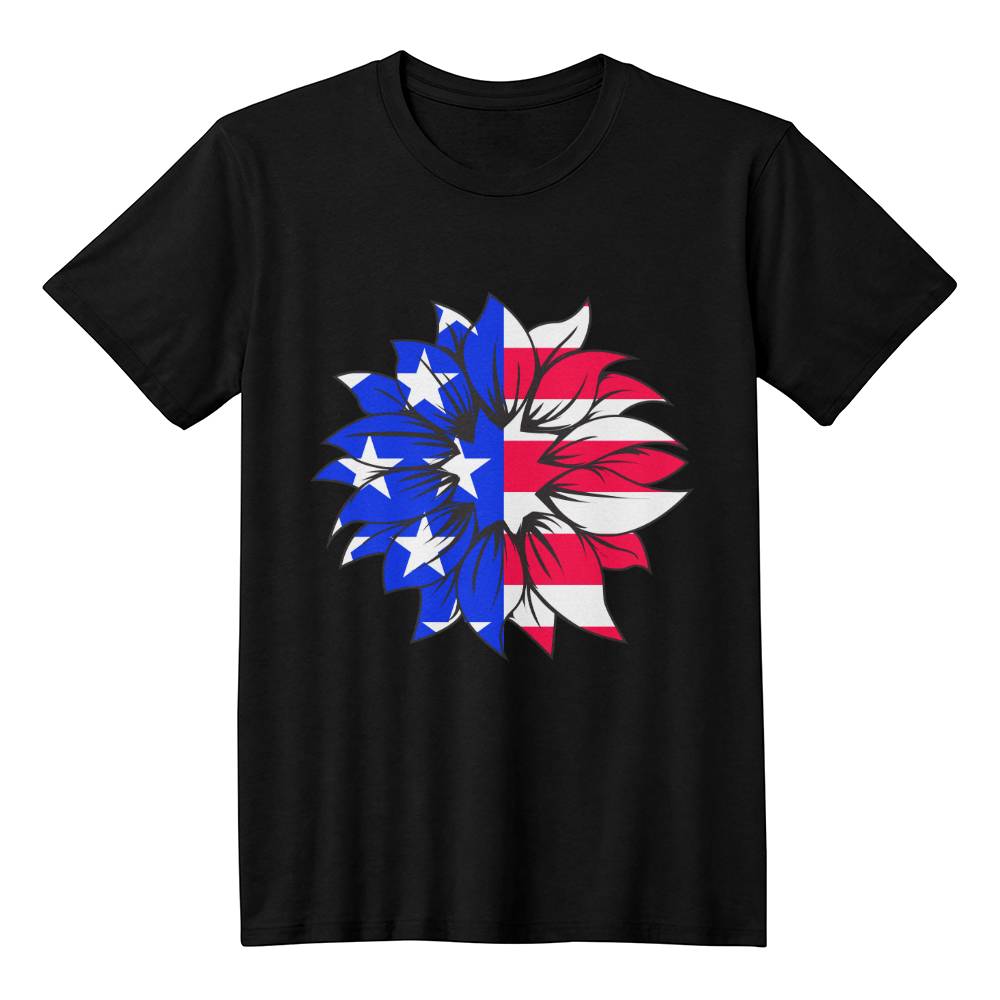 USA Proud Bella + Canvas 3001 Unisex T-Shirt Front Print 12