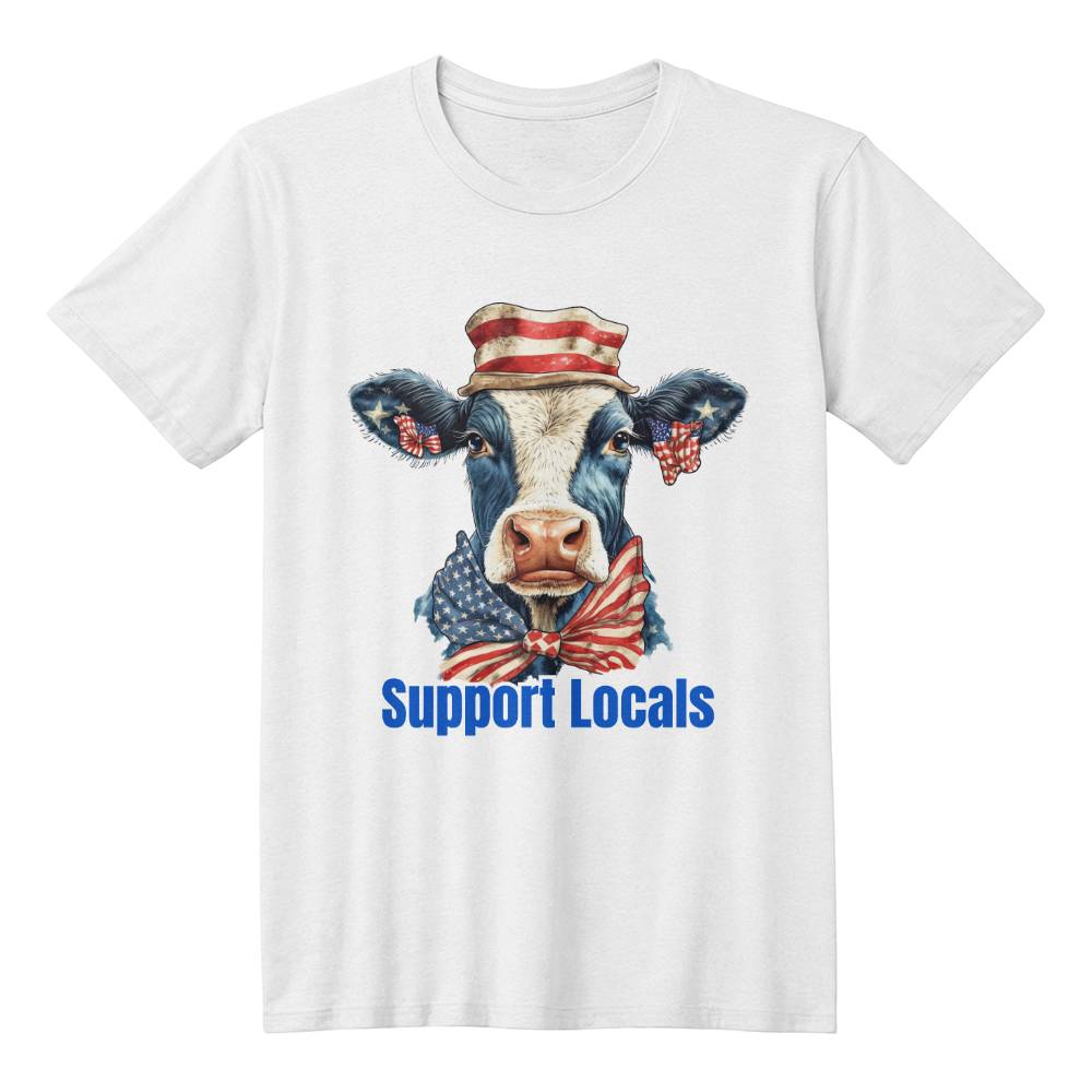 Support Locals - Bella + Canvas 3001 Unisex T-Shirt Front Print 13