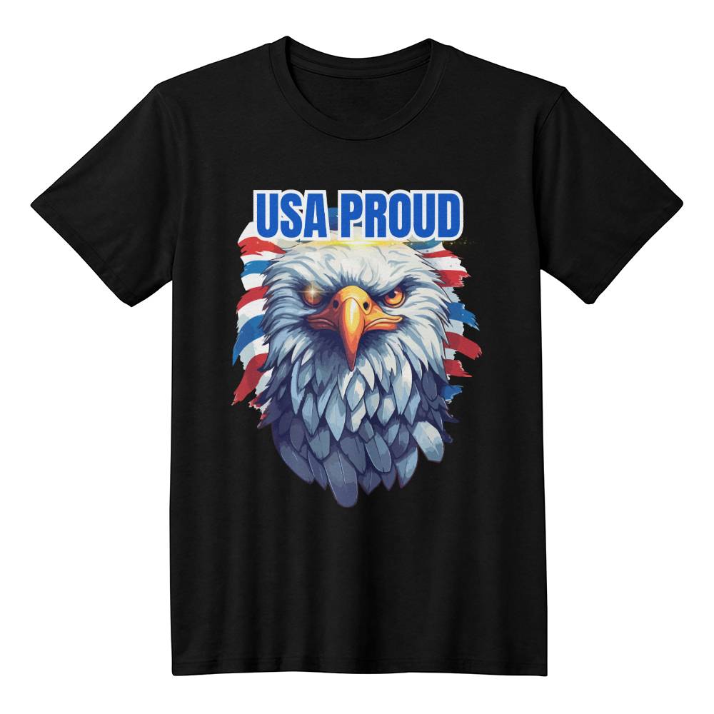 USA Proud Bella + Canvas 3001 Unisex T-Shirt Front Print 7