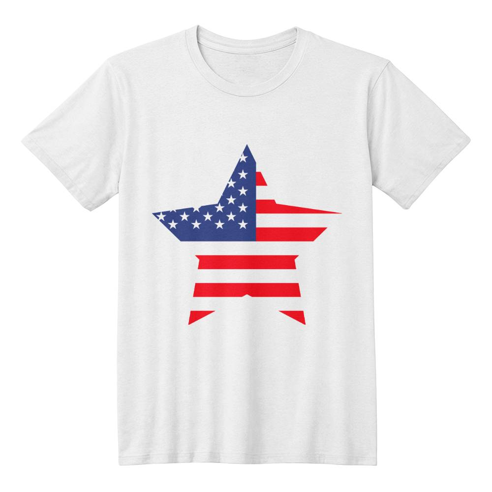 USA Proud Bella + Canvas 3001 Unisex T-Shirt Front Print 10