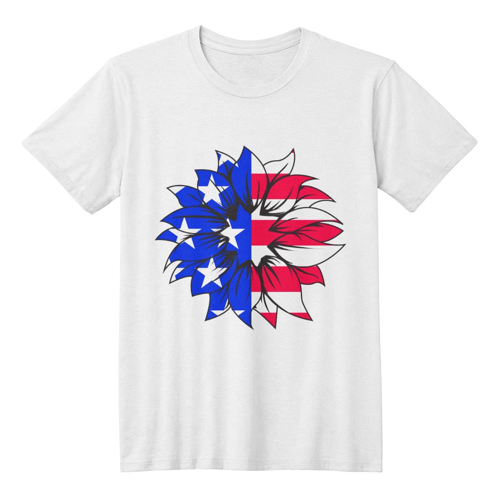 USA Proud Bella + Canvas 3001 Unisex T-Shirt Front Print 12