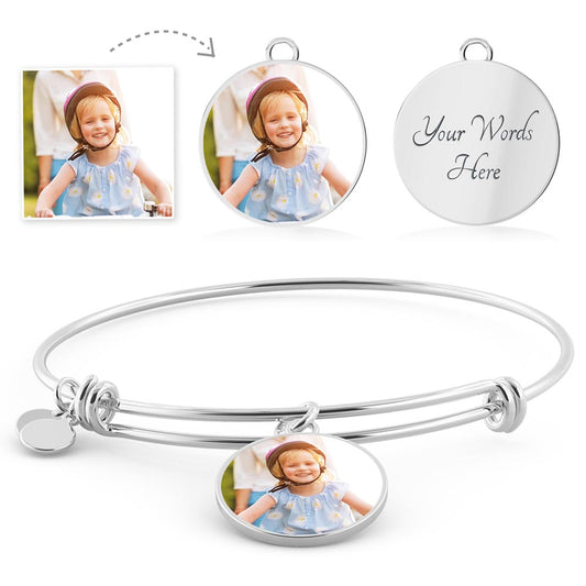 Precious one - Circle Buyer Upload (bangle), the custom engraving option is available